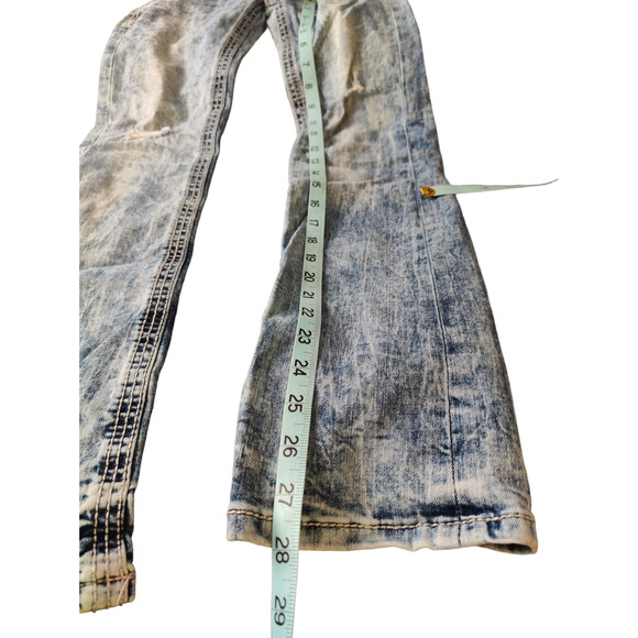 BKE Denim Aiden Distressed Acid Washed Jeans 25R - Picture 7 of 7